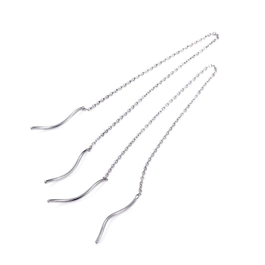 揺れるプラチナチェーンの光が日々を彩る「いとをかしな」ピアス。 - hitsuki(ヒツキ)ジュエリー