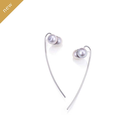 アコヤパールピアス 大 プラチナ(いぶき/breath)