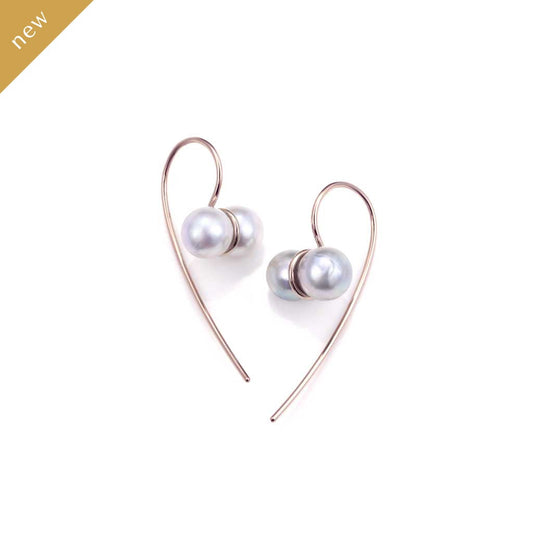 アコヤパールピアス 小 ピンクゴールド(いぶき/breath)